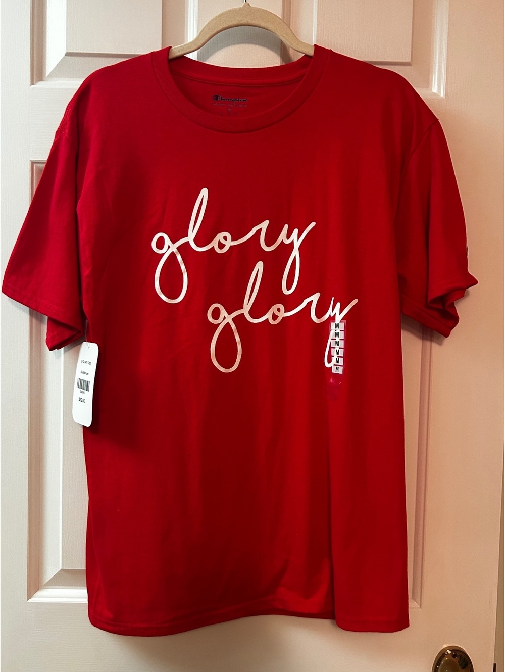 Champion Red UGA Georgia 'Glory Glory' Graphic T-Shirt Medium
